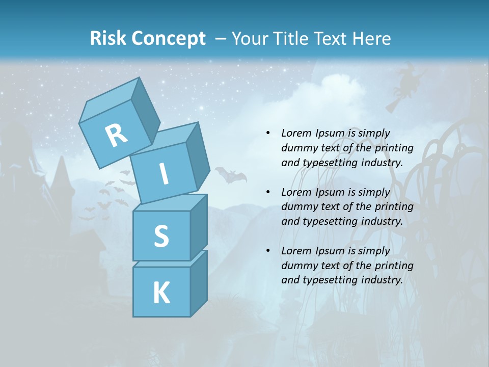 Black Background Cityscape PowerPoint Template