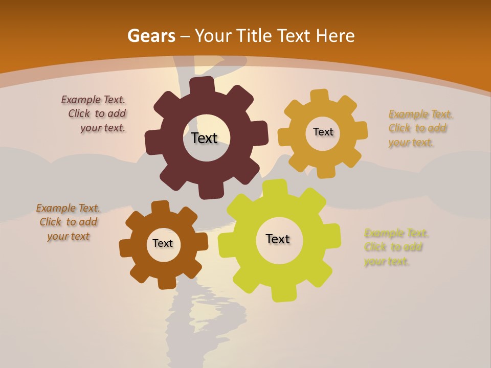 Illustration Town World PowerPoint Template