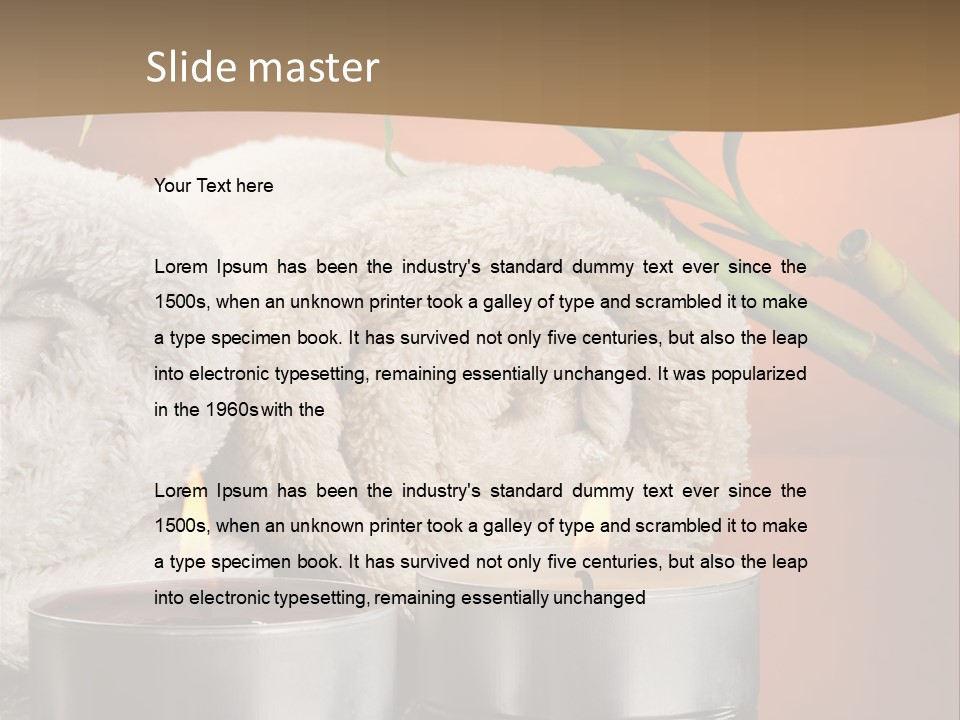 Flame Tranquil Scene Still Life PowerPoint Template