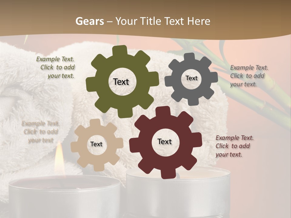 Flame Tranquil Scene Still Life PowerPoint Template