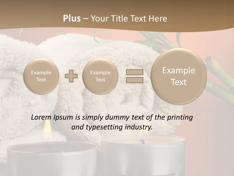 Flame Tranquil Scene Still Life PowerPoint Template