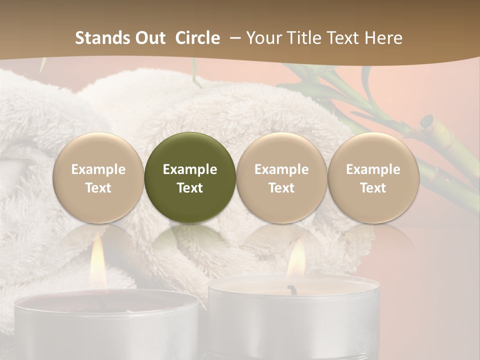 Flame Tranquil Scene Still Life PowerPoint Template