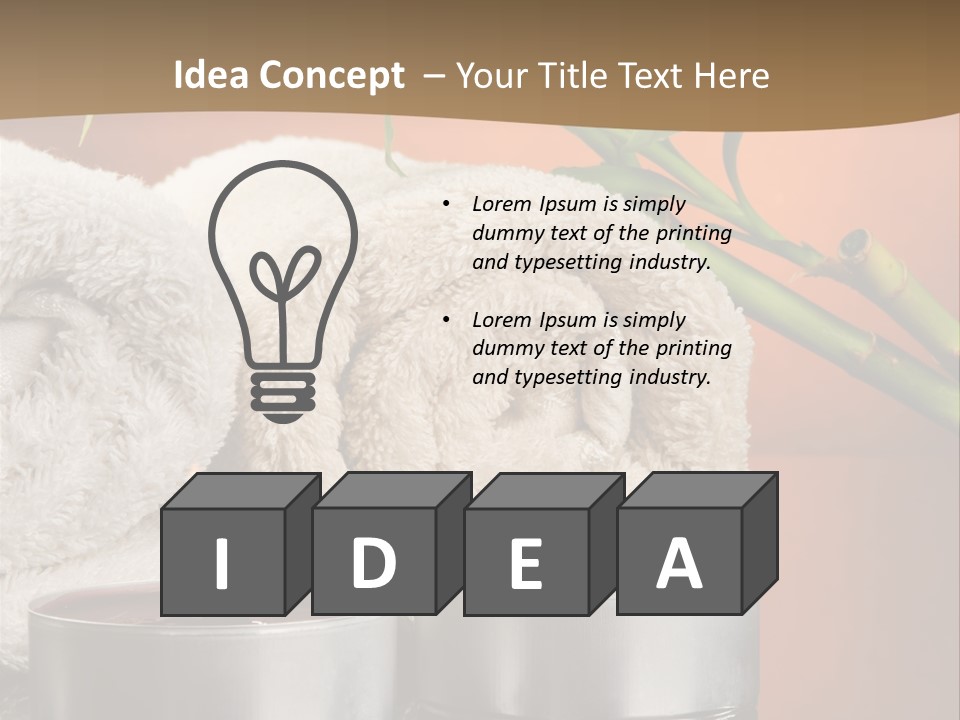 Flame Tranquil Scene Still Life PowerPoint Template