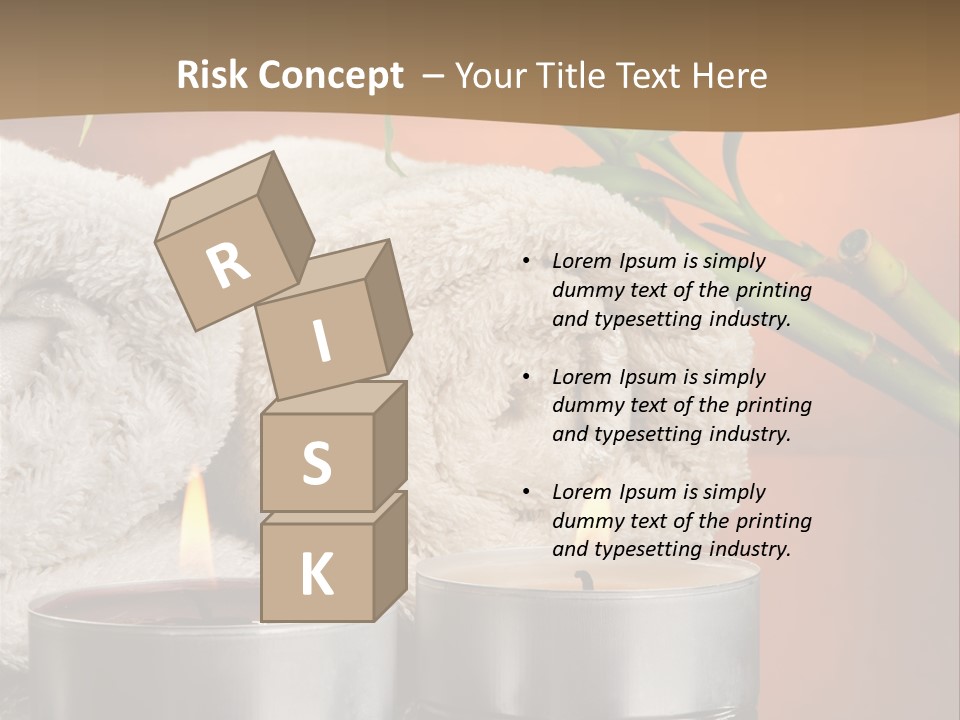 Flame Tranquil Scene Still Life PowerPoint Template