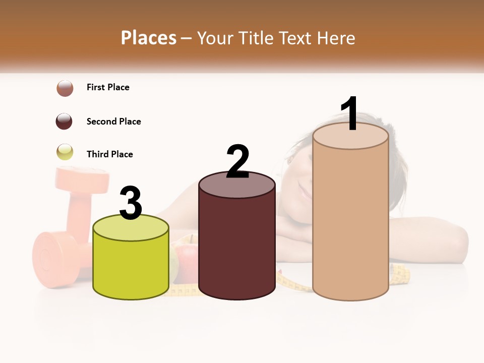 Young Women Copy Space Fruits PowerPoint Template