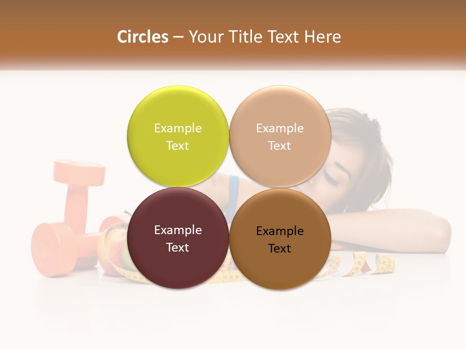 Young Women Copy Space Fruits PowerPoint Template