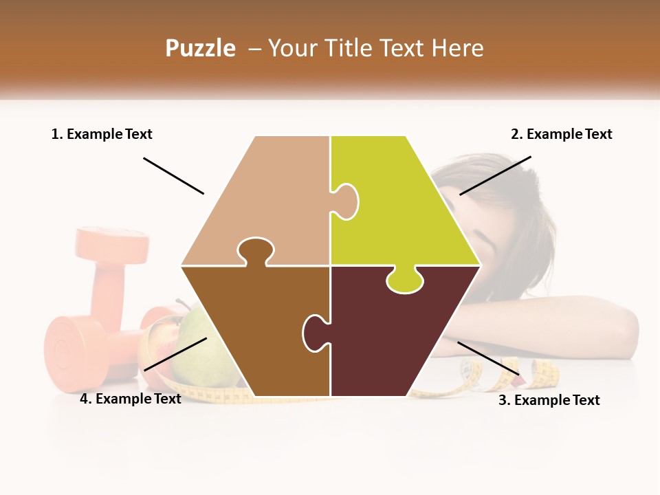 Young Women Copy Space Fruits PowerPoint Template