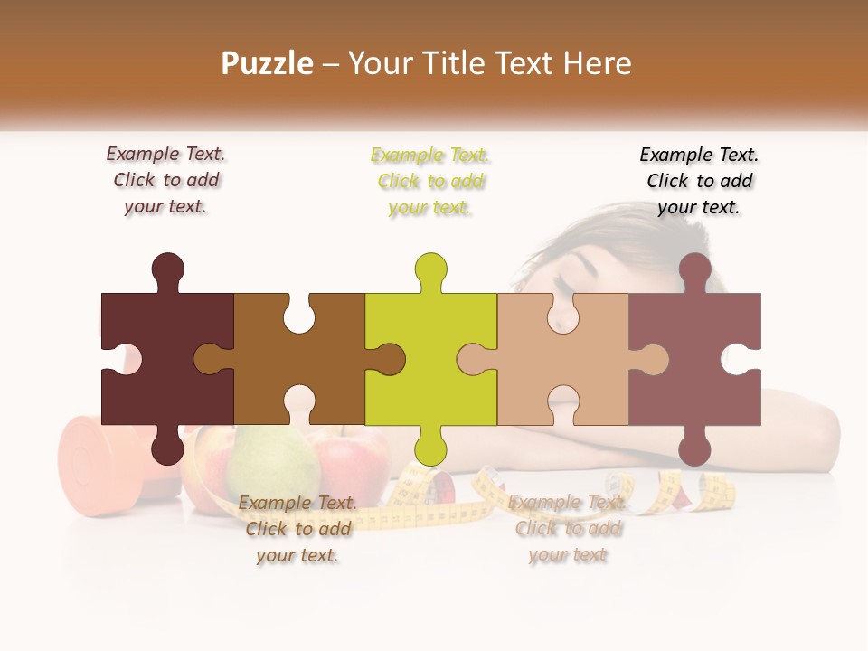 Young Women Copy Space Fruits PowerPoint Template