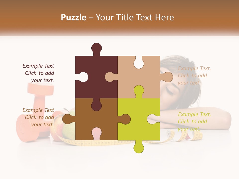 Young Women Copy Space Fruits PowerPoint Template