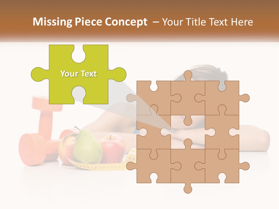 Young Women Copy Space Fruits PowerPoint Template