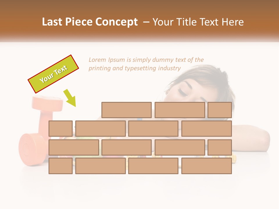 Young Women Copy Space Fruits PowerPoint Template