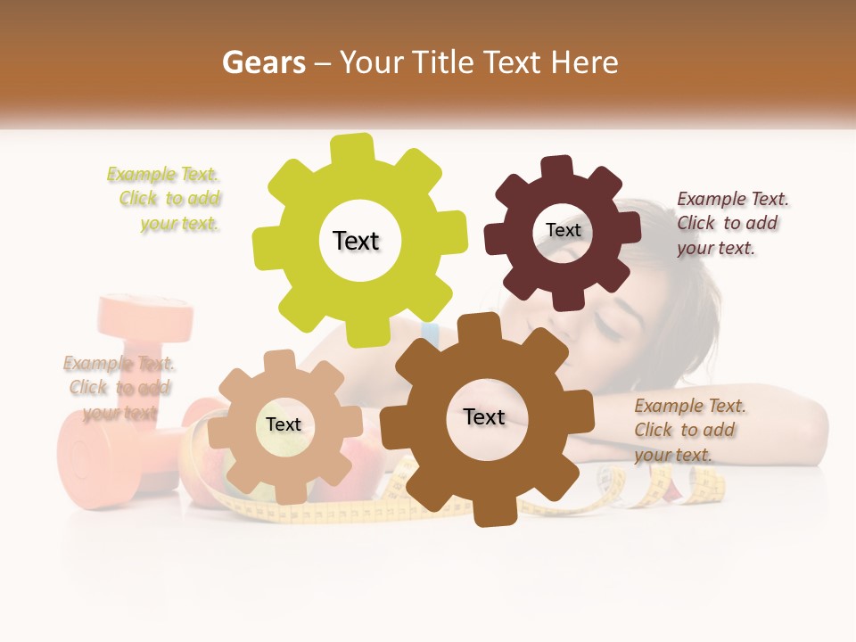 Young Women Copy Space Fruits PowerPoint Template