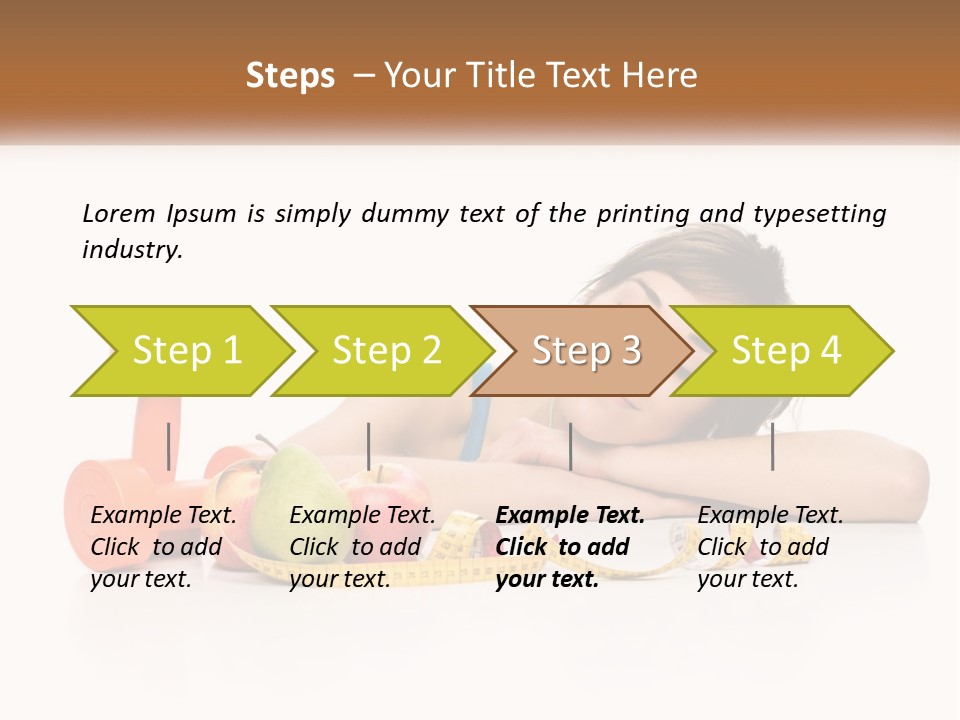 Young Women Copy Space Fruits PowerPoint Template