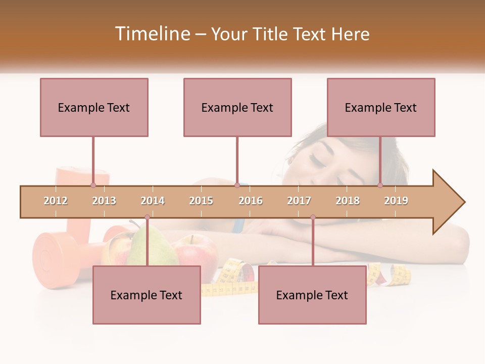 Young Women Copy Space Fruits PowerPoint Template