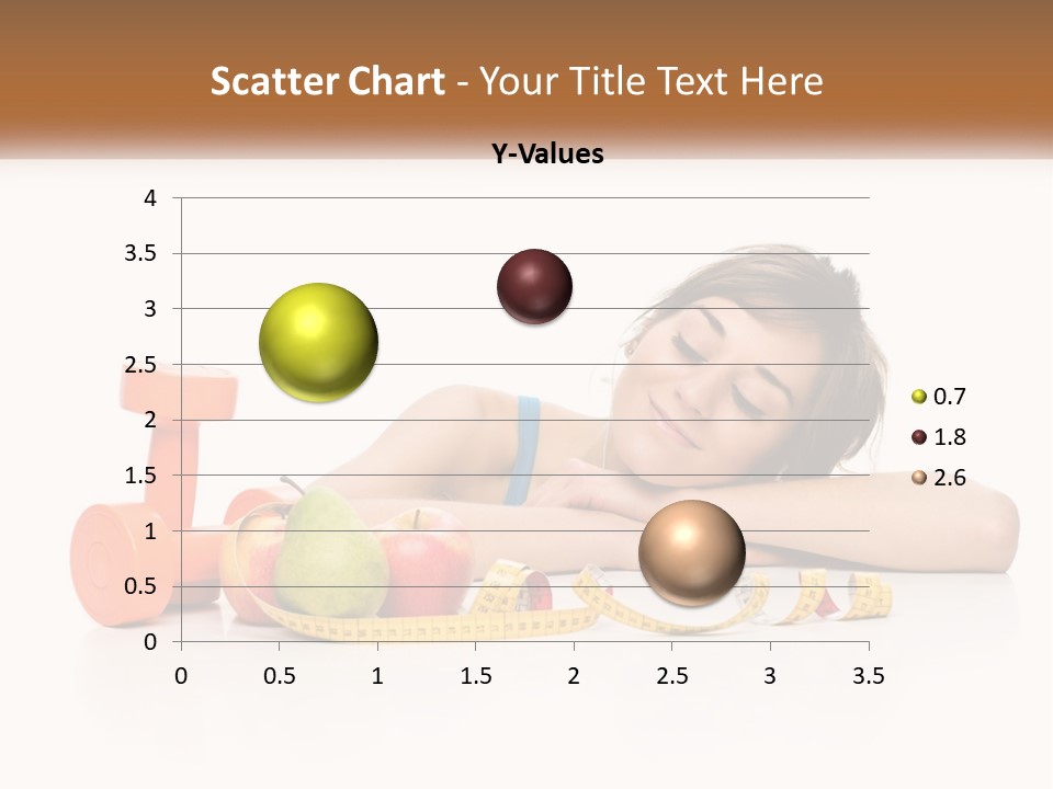 Young Women Copy Space Fruits PowerPoint Template