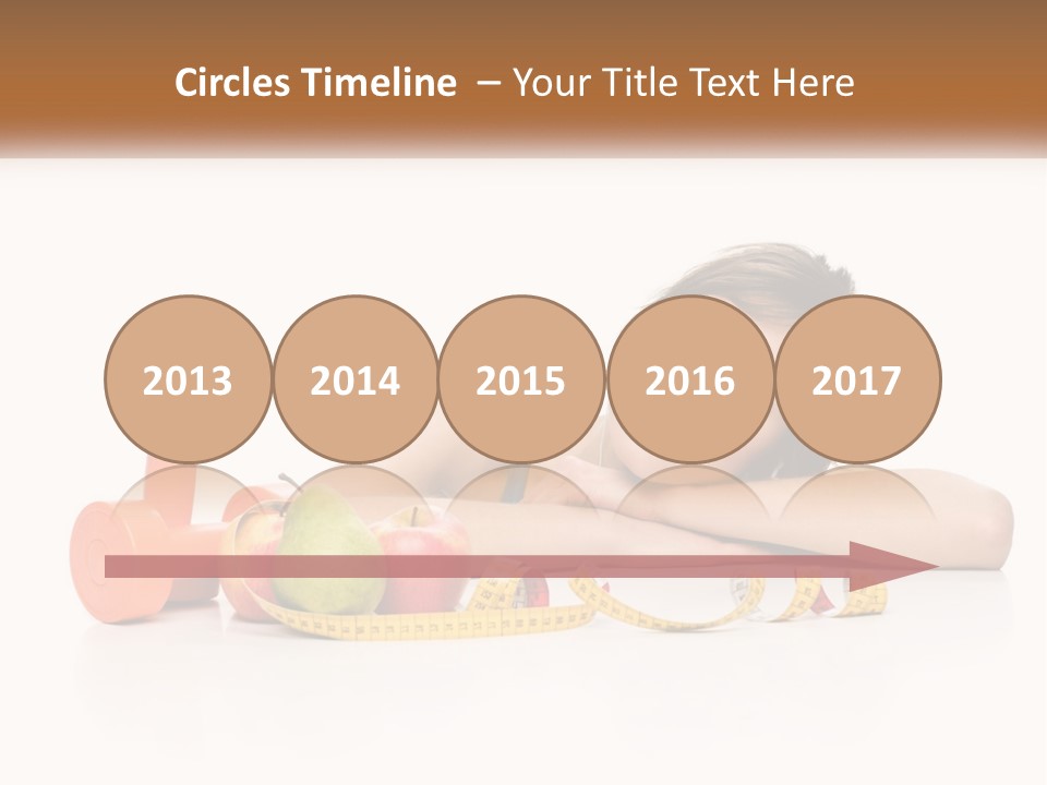 Young Women Copy Space Fruits PowerPoint Template