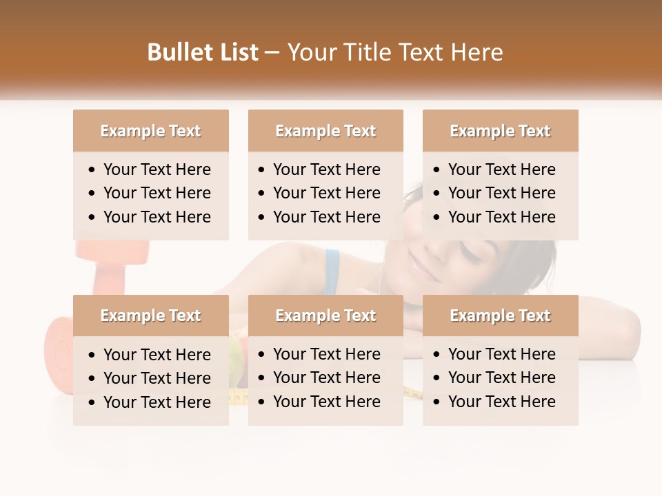 Young Women Copy Space Fruits PowerPoint Template