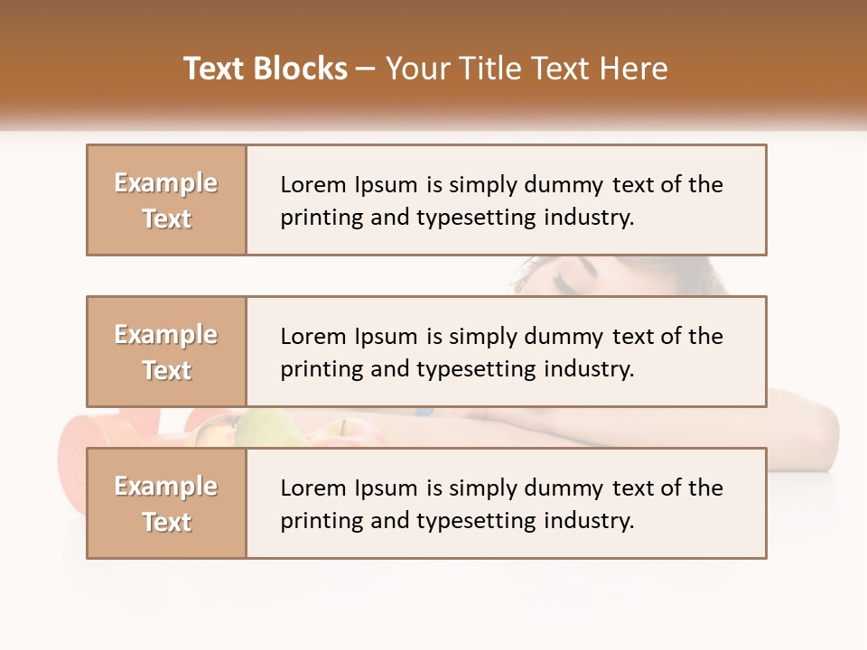 Young Women Copy Space Fruits PowerPoint Template