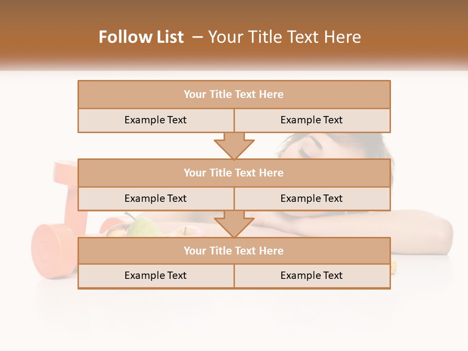 Young Women Copy Space Fruits PowerPoint Template