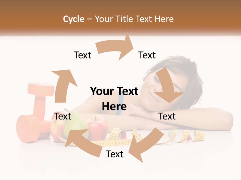 Young Women Copy Space Fruits PowerPoint Template