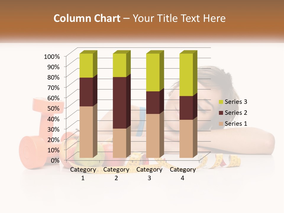 Young Women Copy Space Fruits PowerPoint Template