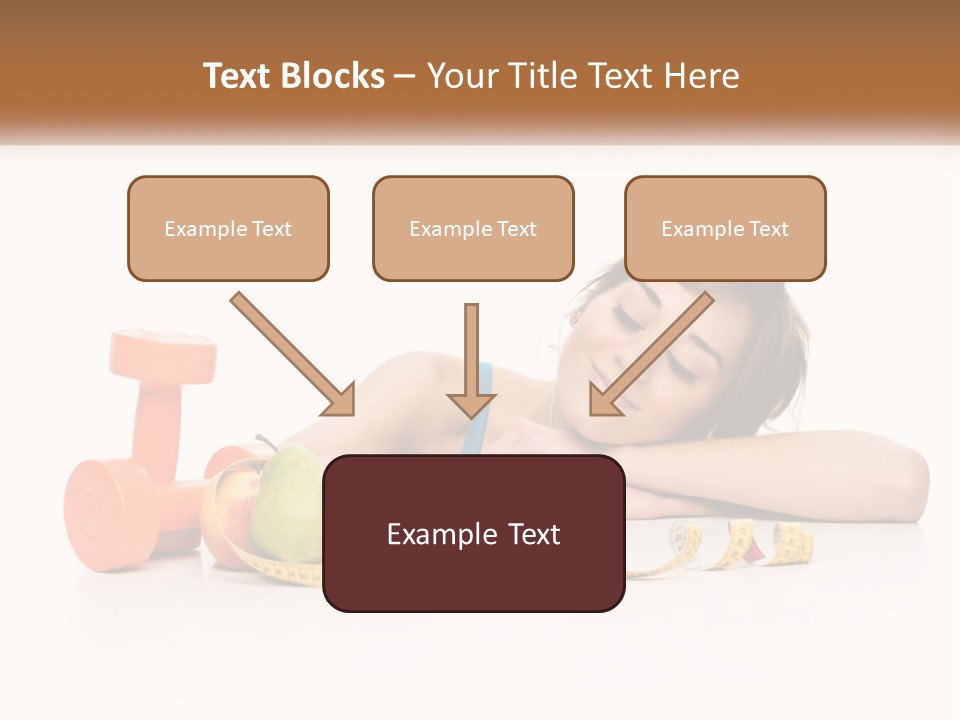 Young Women Copy Space Fruits PowerPoint Template