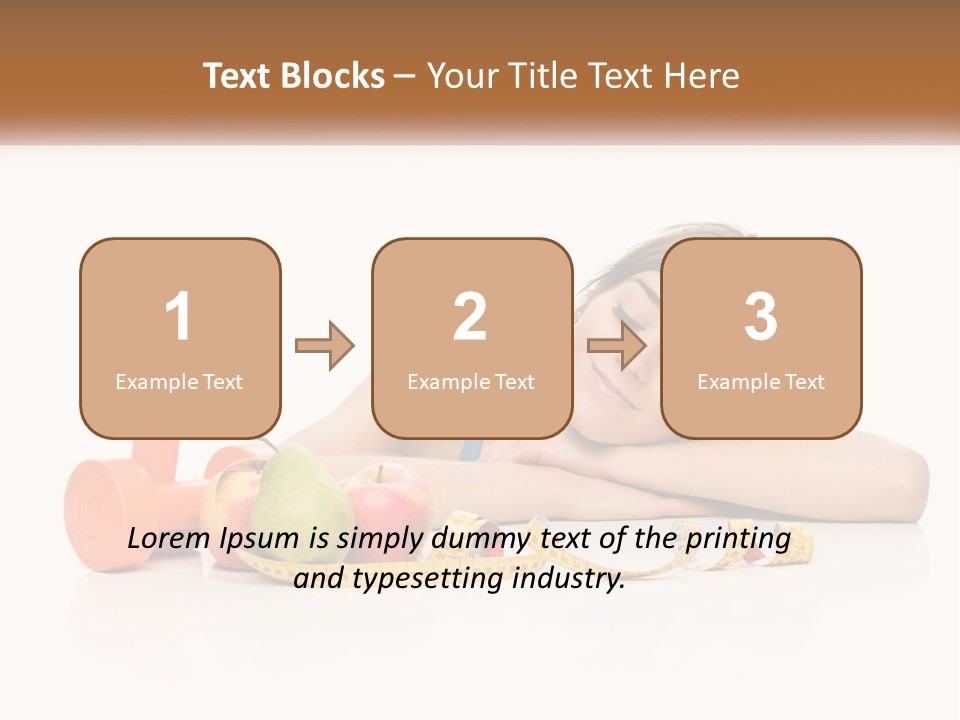 Young Women Copy Space Fruits PowerPoint Template