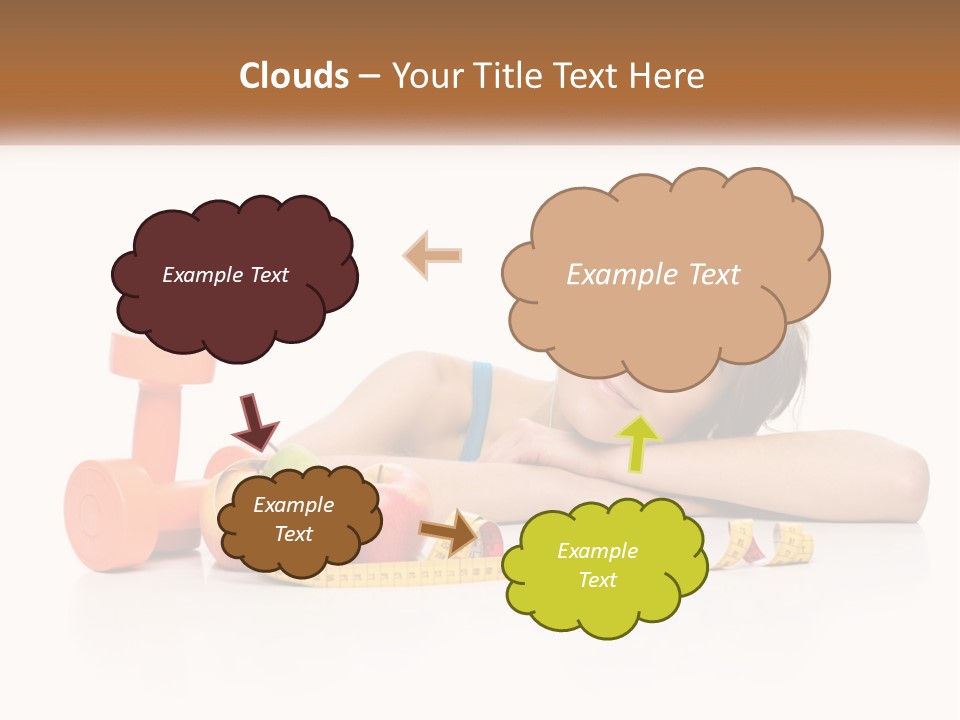 Young Women Copy Space Fruits PowerPoint Template