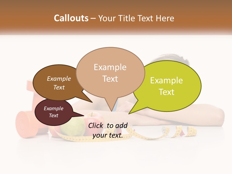 Young Women Copy Space Fruits PowerPoint Template