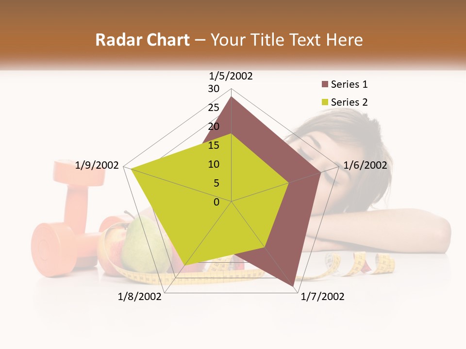 Young Women Copy Space Fruits PowerPoint Template