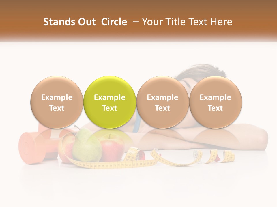 Young Women Copy Space Fruits PowerPoint Template
