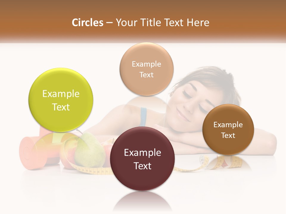 Young Women Copy Space Fruits PowerPoint Template