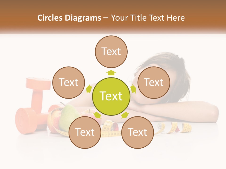 Young Women Copy Space Fruits PowerPoint Template