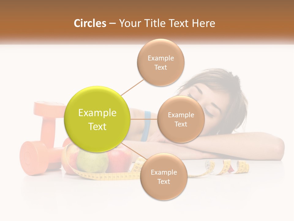 Young Women Copy Space Fruits PowerPoint Template