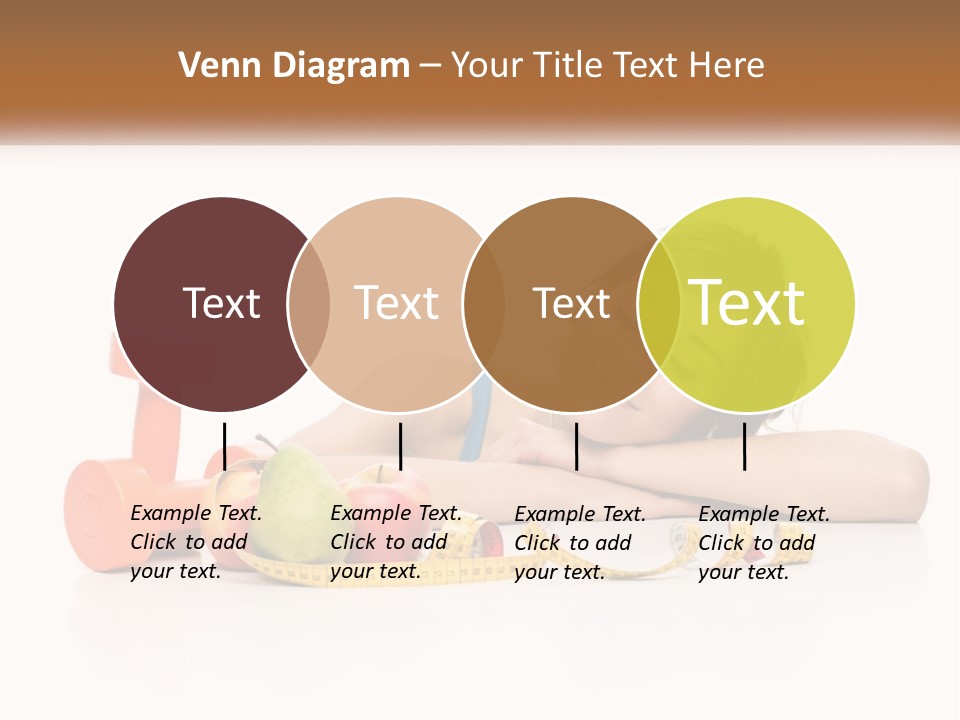 Young Women Copy Space Fruits PowerPoint Template