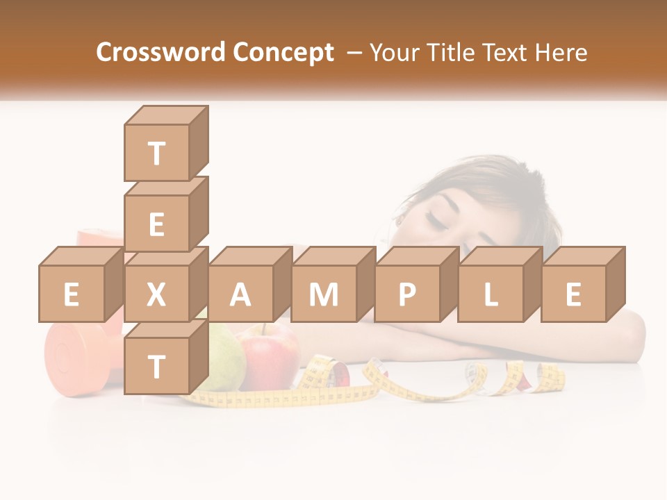 Young Women Copy Space Fruits PowerPoint Template