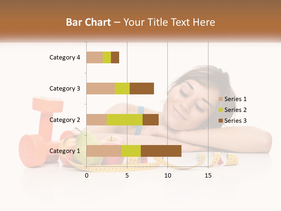 Young Women Copy Space Fruits PowerPoint Template