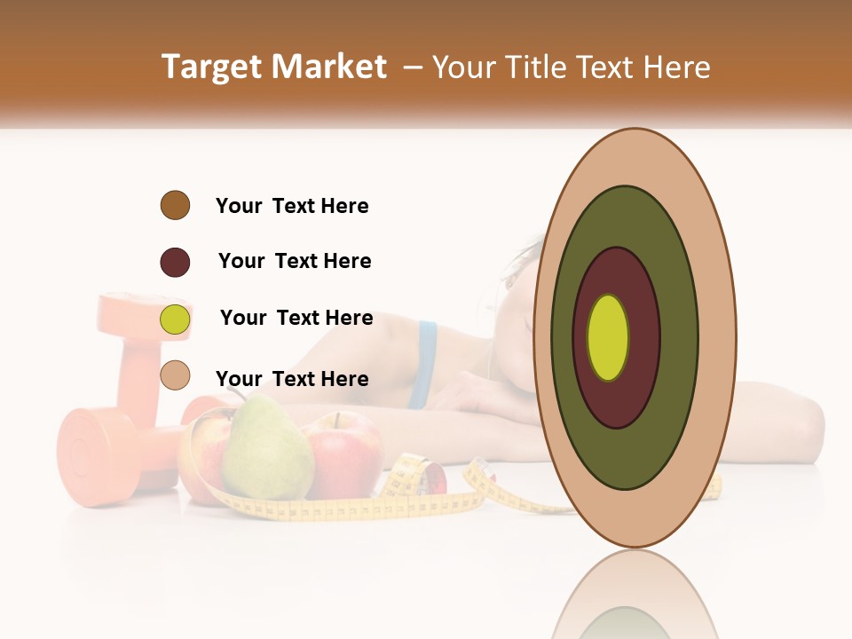 Young Women Copy Space Fruits PowerPoint Template