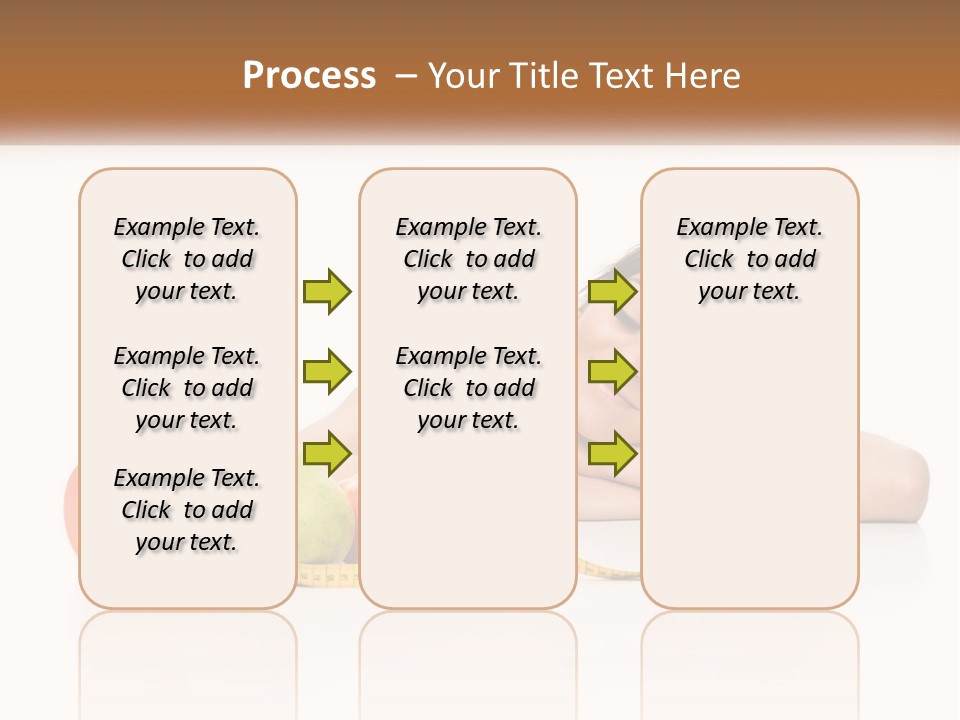 Young Women Copy Space Fruits PowerPoint Template