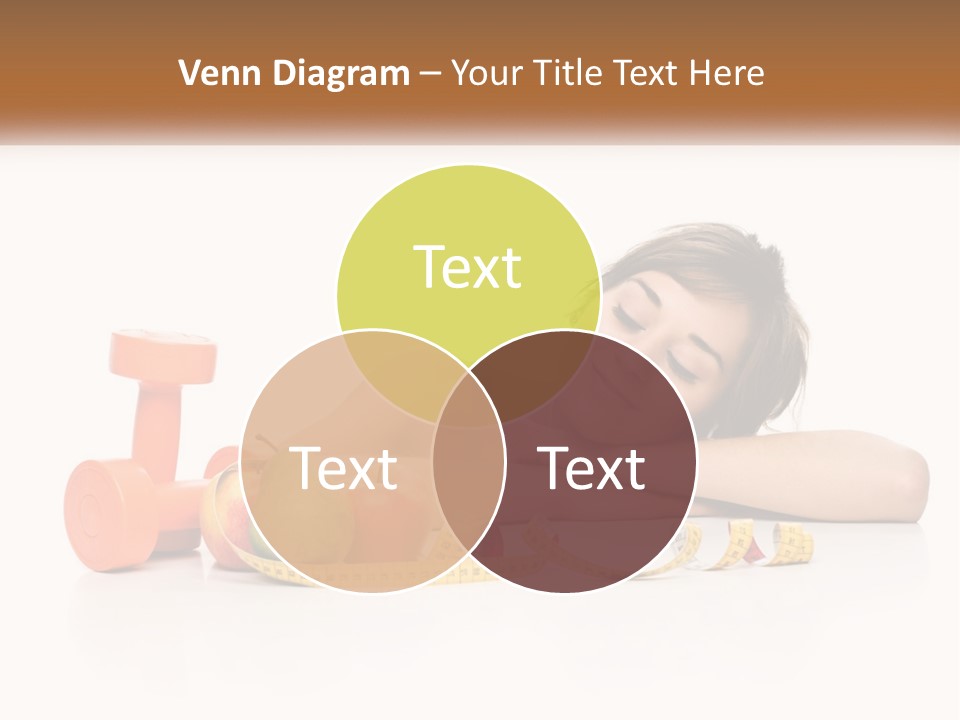 Young Women Copy Space Fruits PowerPoint Template