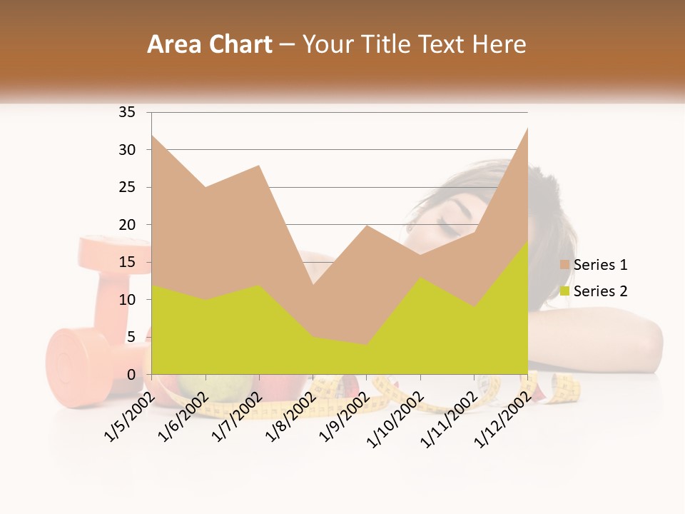 Young Women Copy Space Fruits PowerPoint Template