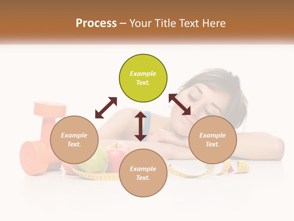 Young Women Copy Space Fruits PowerPoint Template