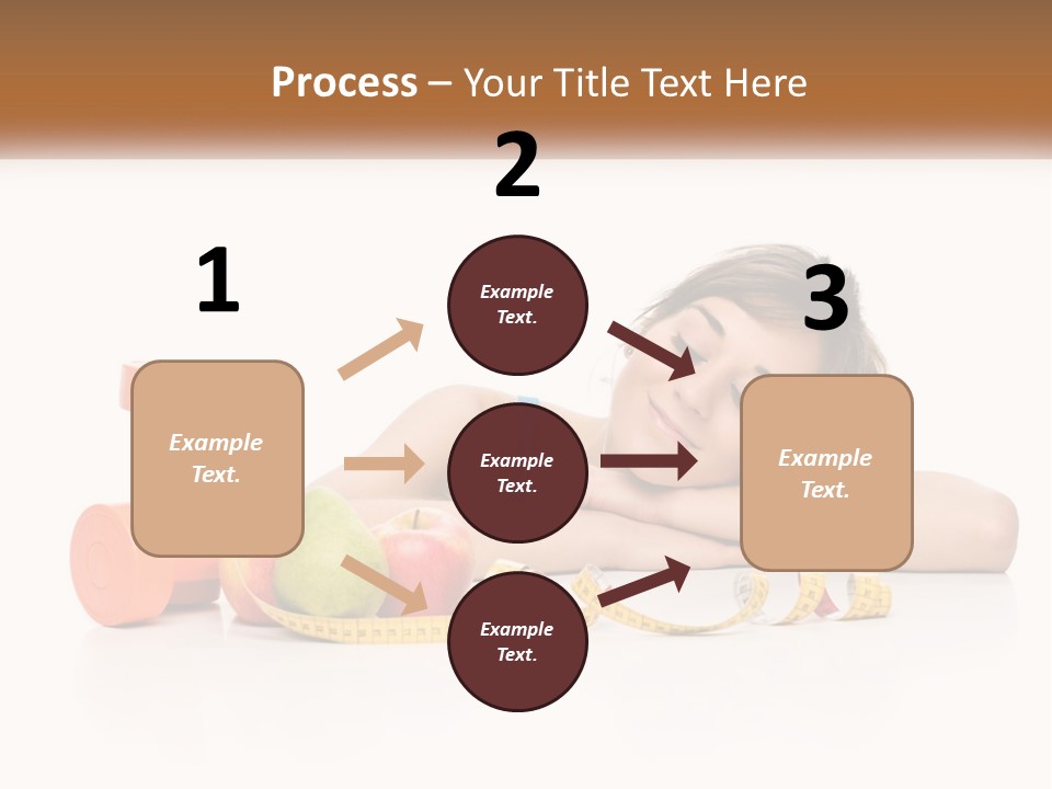 Young Women Copy Space Fruits PowerPoint Template