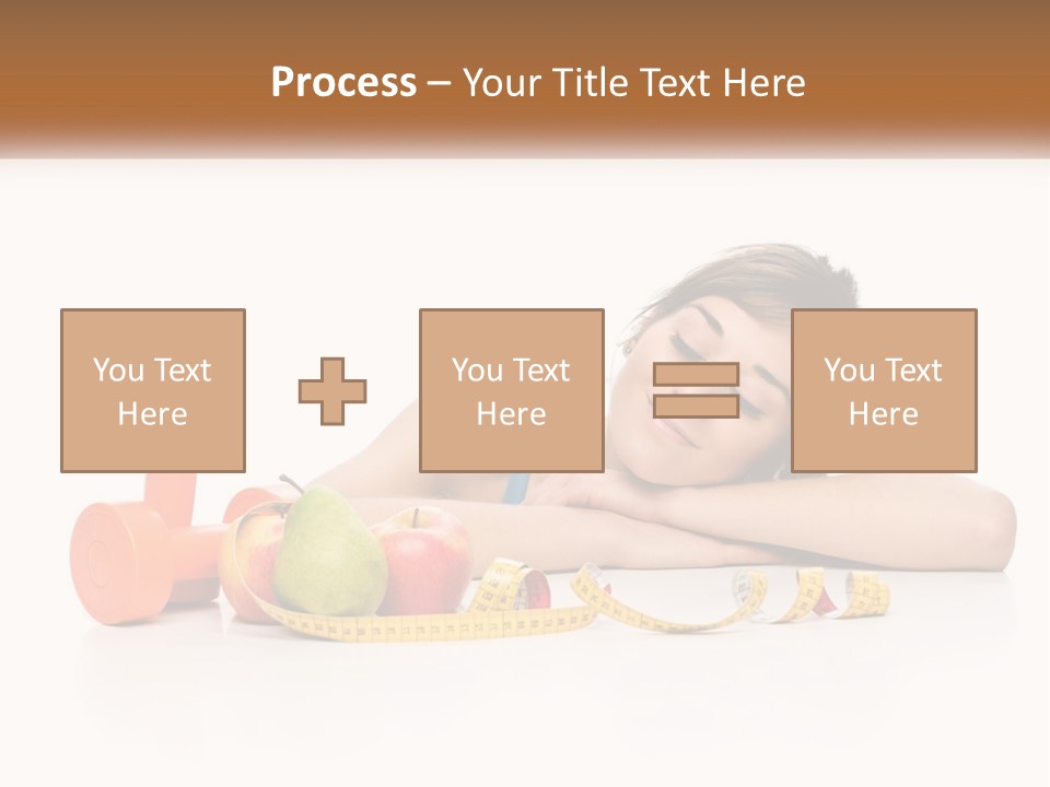 Young Women Copy Space Fruits PowerPoint Template