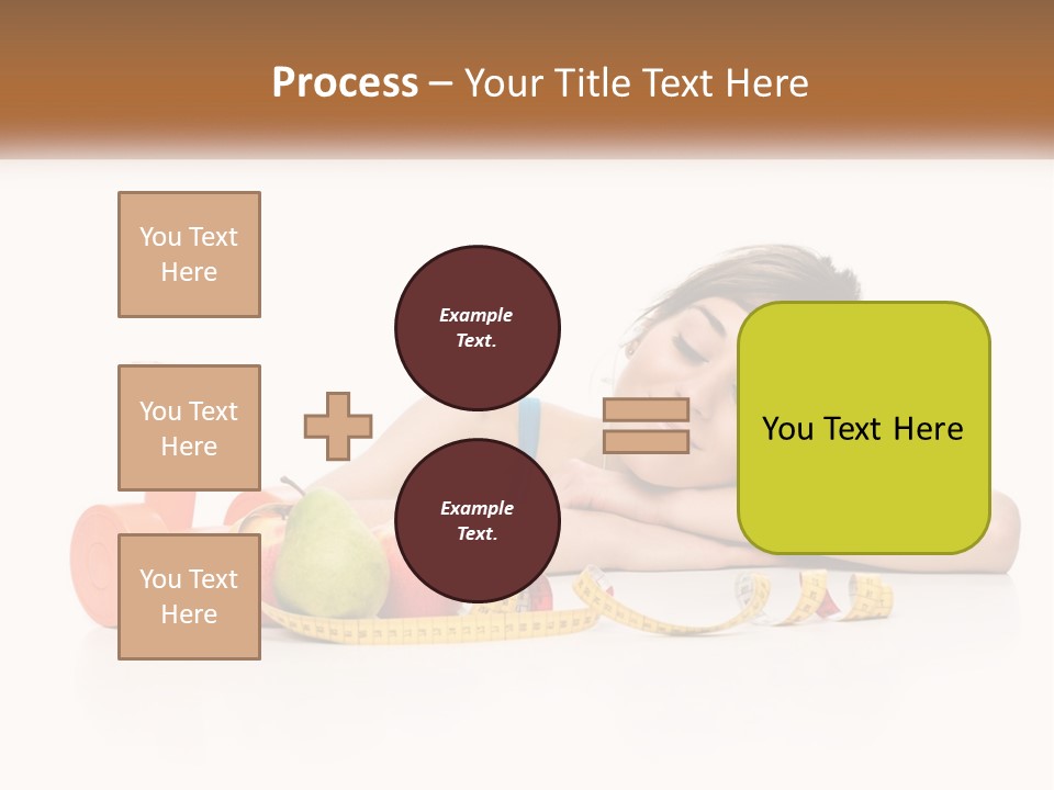 Young Women Copy Space Fruits PowerPoint Template