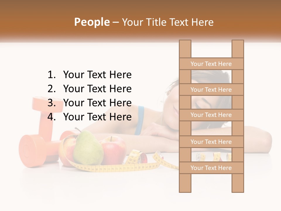 Young Women Copy Space Fruits PowerPoint Template