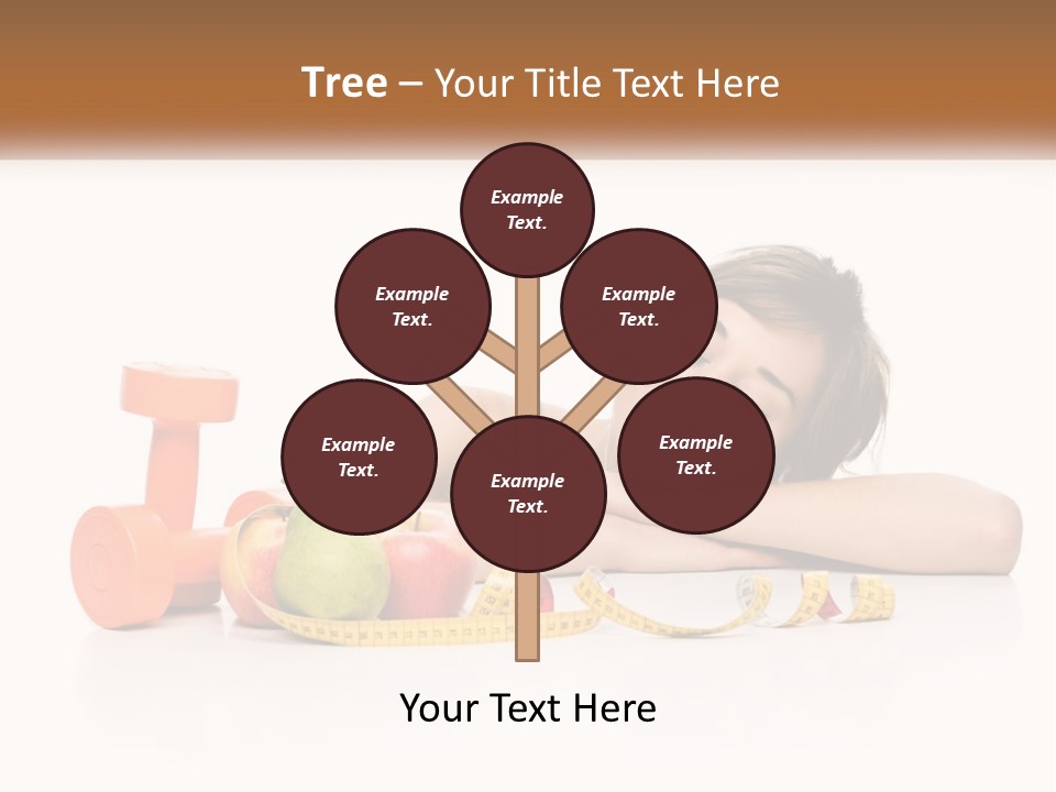 Young Women Copy Space Fruits PowerPoint Template