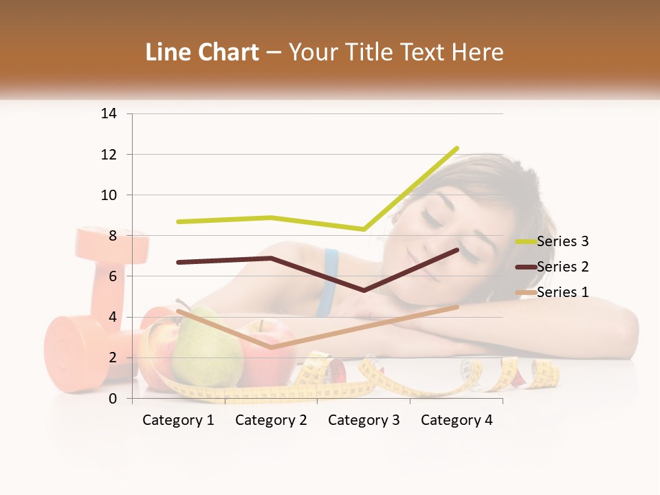 Young Women Copy Space Fruits PowerPoint Template