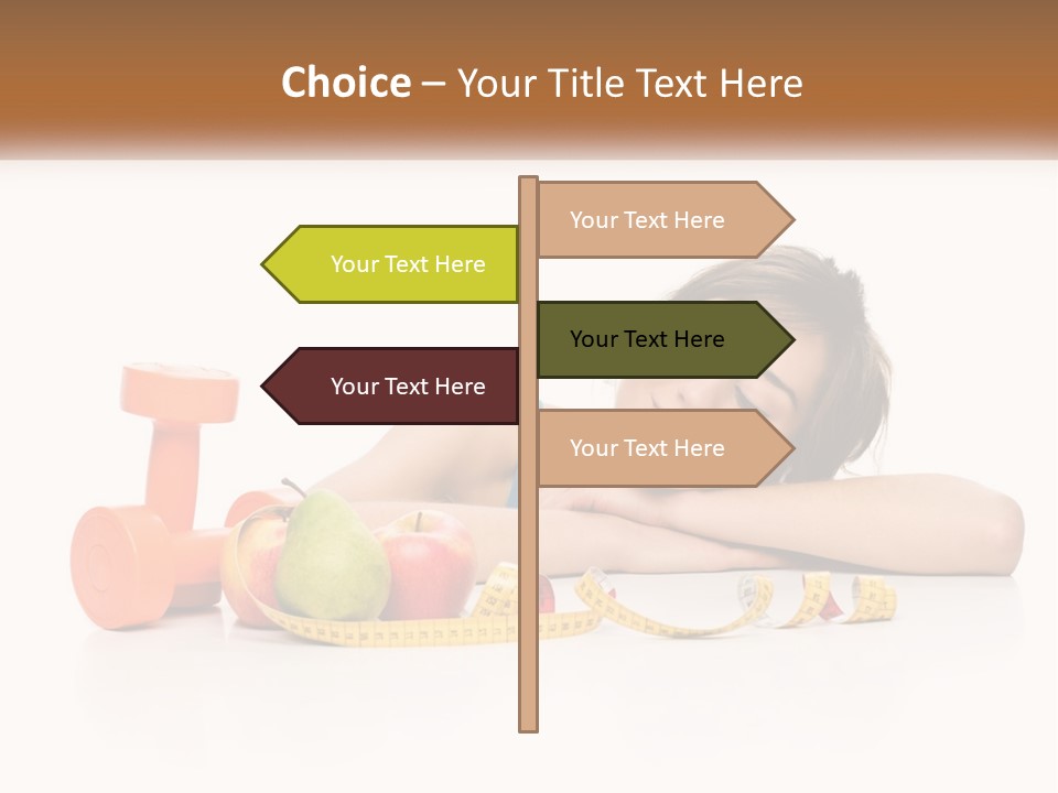 Young Women Copy Space Fruits PowerPoint Template