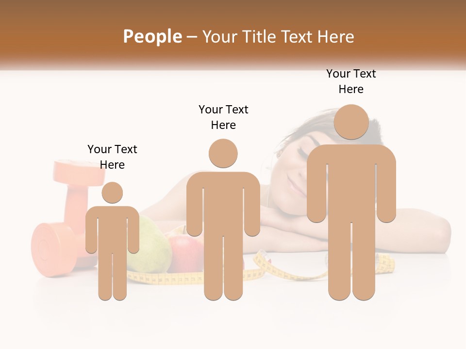 Young Women Copy Space Fruits PowerPoint Template